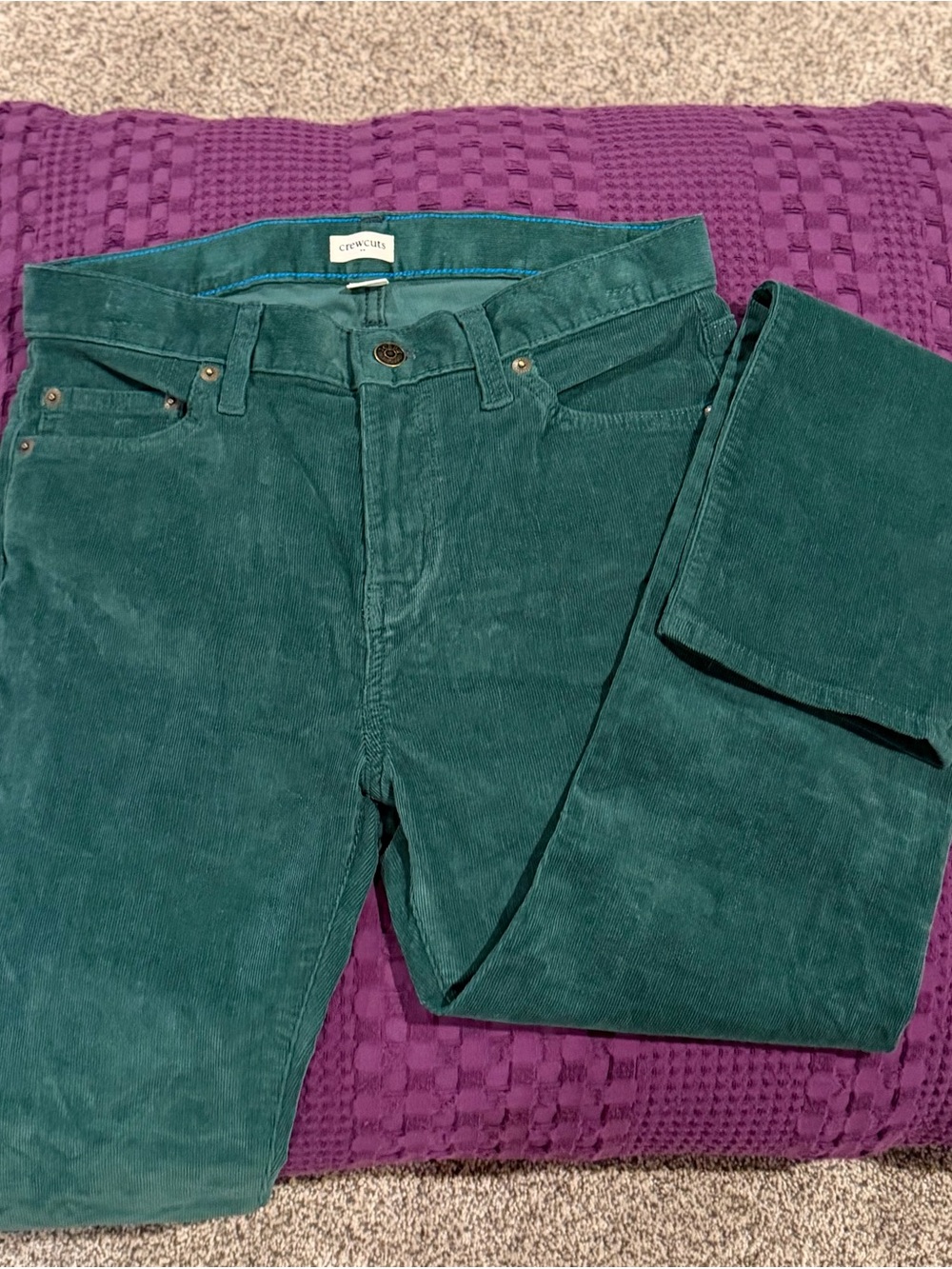 Crewcuts Forest Green Corduroy Pants
